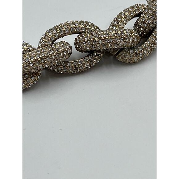 J. Crew Gold tone Chainlink Bracelet with PAVE Crystals‎ - Picture 7 of 12
